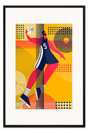 Gerahmter Kunstdruck Basketballspieler