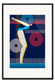 Gerahmter Kunstdruck Schwimmerin