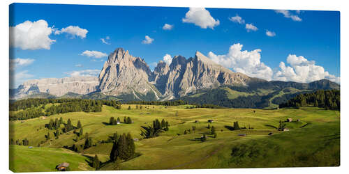 Leinwandbild Almsommer in Südtirol - Seiser Alm