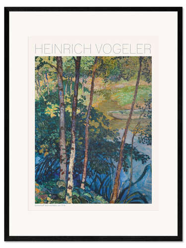 Kehystetty taidepainatus Barkenhoff Pond With Barge, 1914