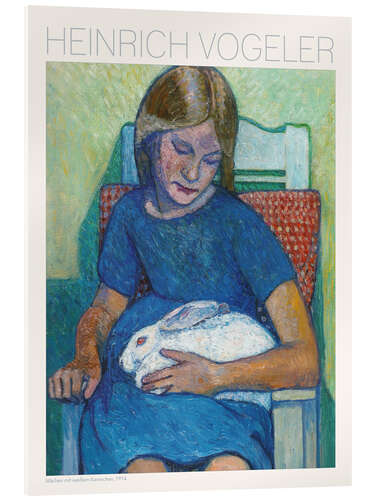 Acrylglas print Girl with White Rabbit, 1914
