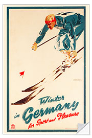 Vinilo para la pared Winter in Germany for Sport and Pleasure