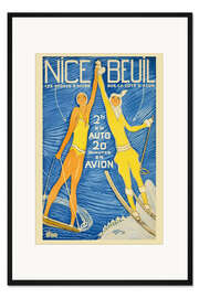Gerahmter Kunstdruck Nice-Beuil, Wintersport in der Côte d’Azur