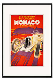 Gerahmter Kunstdruck Grand Prix Automobile Monaco 1930