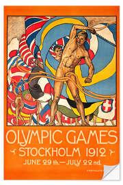 Selvklebende plakat Olympic Games Stockholm 1912