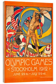 Holzbild Olympische Spiele Stockholm 1912 (englisch)