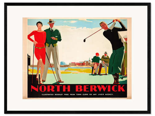Innrammet kunsttrykk North Berwick Golf