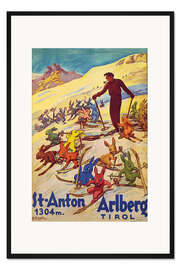 Gerahmter Kunstdruck St. Anton Arlberg, Tirol