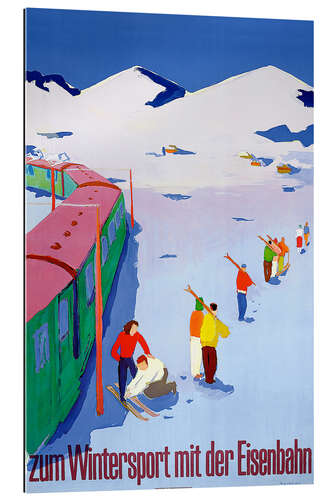 Gallery print Reaching the Winter Sports by Train