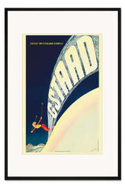 Gerahmter Kunstdruck Gstaad Abfahrt Ski, Schweiz