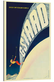 Magnettafel Gstaad Abfahrt Ski, Schweiz