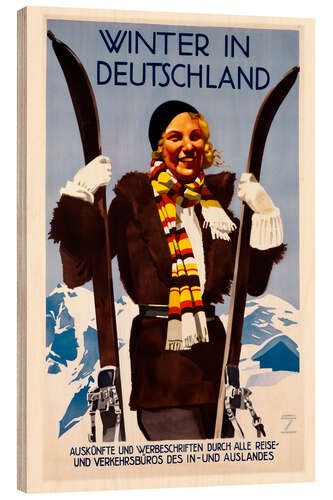 Tableau en bois Winter in Germany