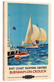 Wood print East Coast Yachting