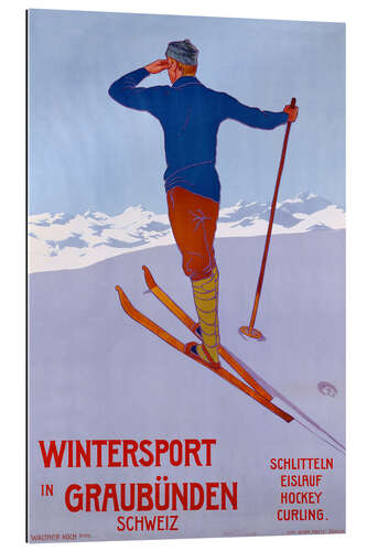 Gallery print Winter Sports in Graubünden, Switzerland