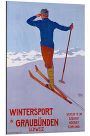 Magnettafel Wintersport in Graubünden, Schweiz