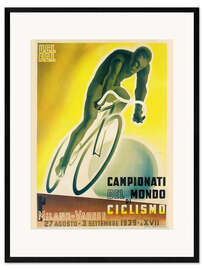 Ingelijste kunstdruk World Cycling Championship Milan-Varese, 1939 (Italian)