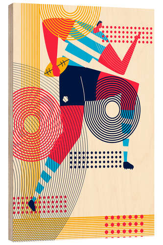 Wood print Rugby
