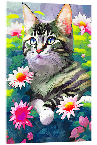 Quadro em acrílico Optimistic Cat