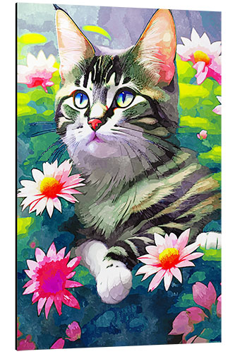 Aluminium print Optimistic Cat