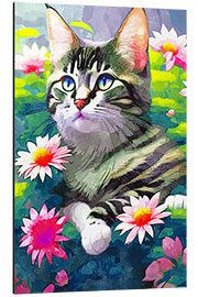 Aluminium print Optimistic Cat