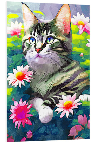 Foam board print Optimistic Cat