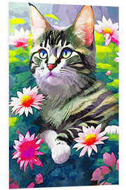 Foam board print Optimistic Cat