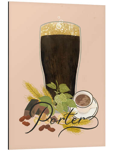 Aluminium print Porter Beer