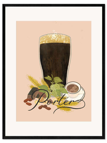 Gerahmter Kunstdruck Porter Bier
