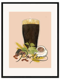 Gerahmter Kunstdruck Porter Bier