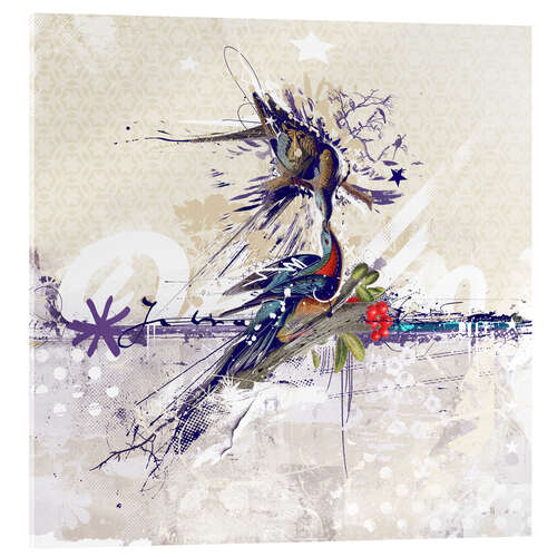 Akryylilasitaulu Cherry Blossom Birds, 2018