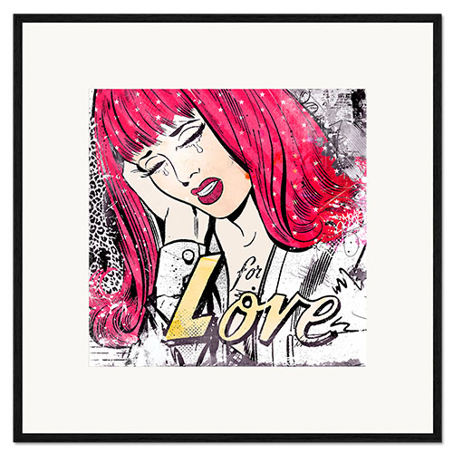 Impresión de arte enmarcada For Love, 2014