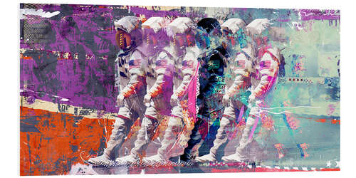 Foam board print Astronaut Moonwalk, 2014