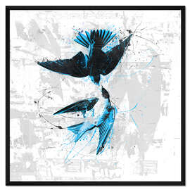 Gerahmter Kunstdruck Spiraling Birds II, 2017