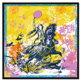 Gerahmter Kunstdruck Through Fire and Flames, 2021