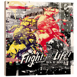 Stampa su legno Flight for Life!, 2015