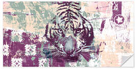 Selvklæbende plakat Tiger Abstraction, 2016