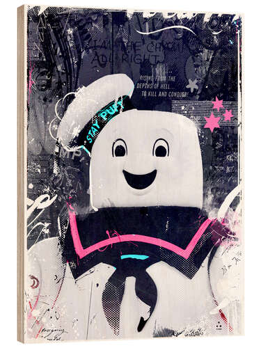 Quadro de madeira Mr. Stay Puft, 2014