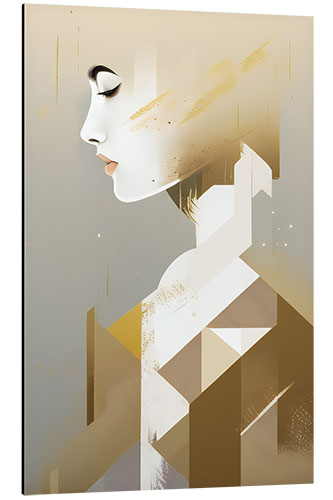 Tableau en aluminium Golden Woman