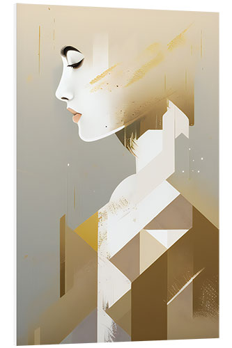 Foam board print Golden Woman