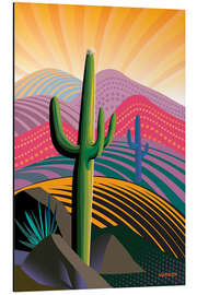 Aluminium print Ascending Saguaro