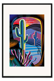 Gerahmter Kunstdruck Sonnenuntergang in der Wüstenhöhle