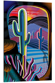 Magnettafel Sonnenuntergang in der Wüstenhöhle