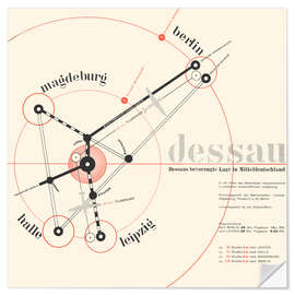 Wandsticker Das Fundament der alten Kultur, Dessau, 1931