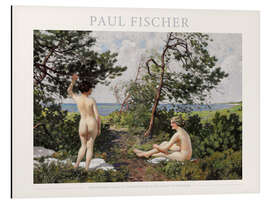 Magnettafel Two Bathing Girls in the Bushes Near the Coast of Hornbæk