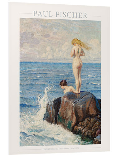 Foam board print Young Women Bathing From the Cliffs