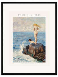 Gerahmter Kunstdruck Young Women Bathing From the Cliffs