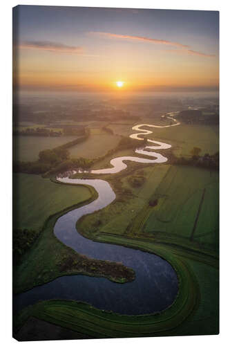 Lienzo River Landscape in the Netherlands
