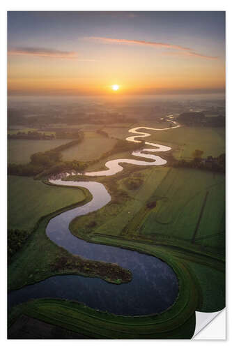 Naklejka na ścianę River Landscape in the Netherlands