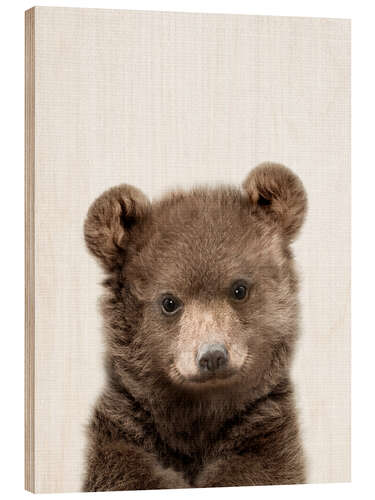 Quadro de madeira Baby Brown Bear