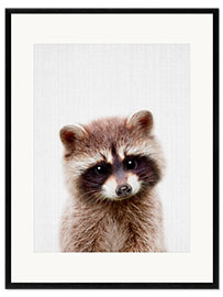 Impression artistique encadrée Baby Racoon